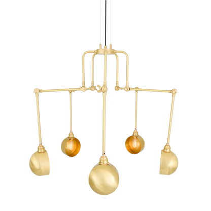 SAN JOSE - Industrial Chandelier, Five-Arm