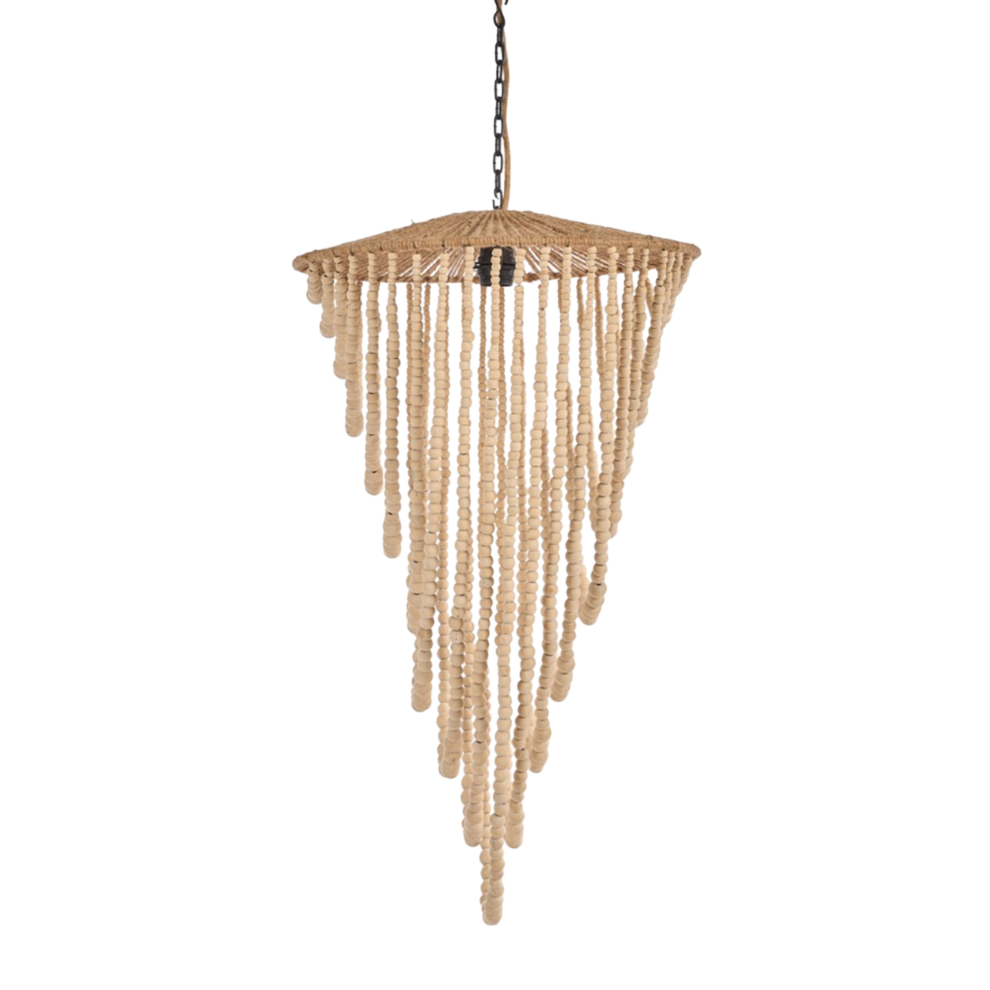 THE WOODEN BEAD CHANDELIER - Natural L