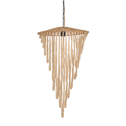 THE WOODEN BEAD CHANDELIER - Natural L