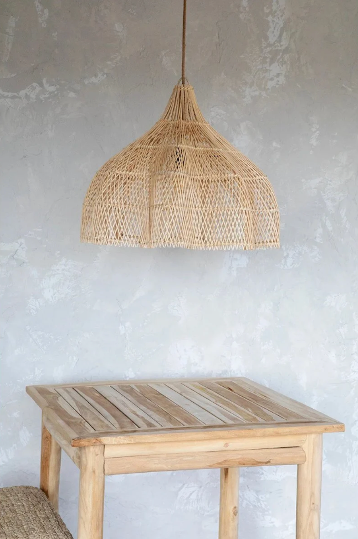 THE WHIPPED PENDANT - Natural M (Diam 60cm)
