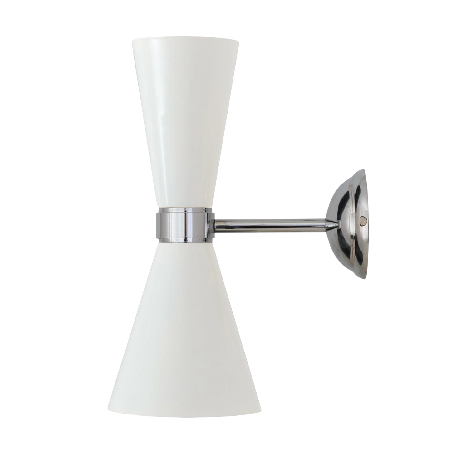 CAIRO - Mid-Century Double Cone Chrome Wall Light