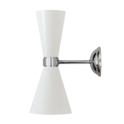 CAIRO - Mid-Century Double Cone Chrome Wall Light