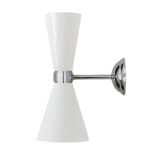 CAIRO - Mid-Century Double Cone Chrome Wall Light