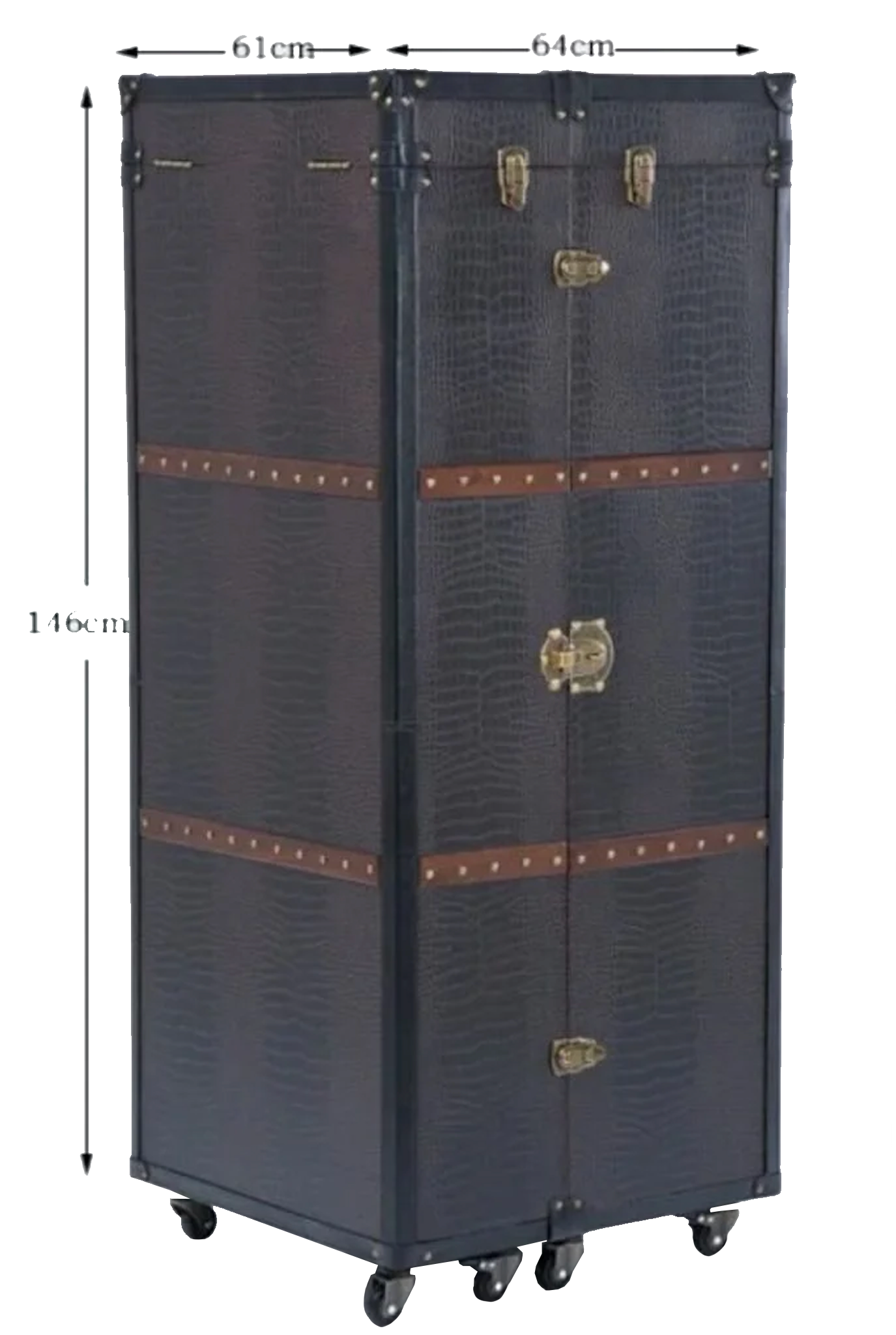 BARSKÅP KOSMOPOLIT - Svartbrun 154cm