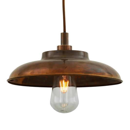 DARYA - Brass Factory Pendant Light 32cm IP65
