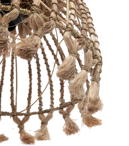 THE ABACA TASSEL PENDANT - Natural S