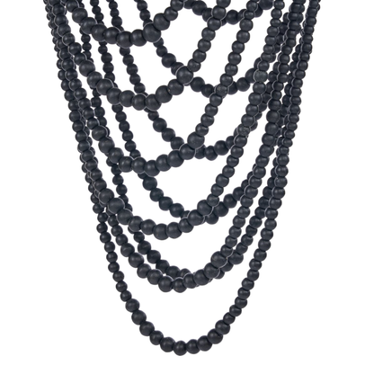 THE WOODEN BEAD CHANDELIER - Black L