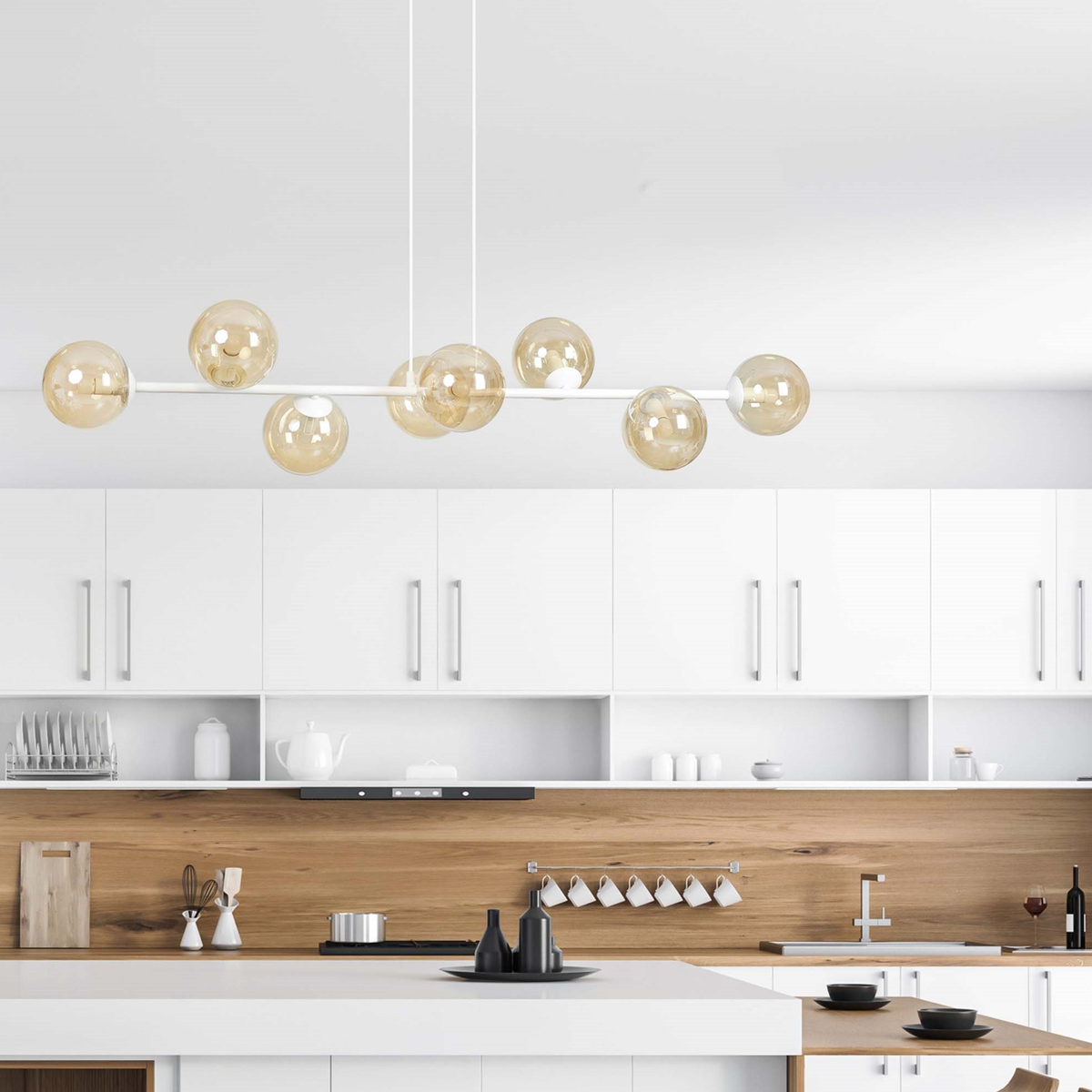 TAKLAMPA ROSSI 8 - Vit 130cm (Special Beställningsvara)