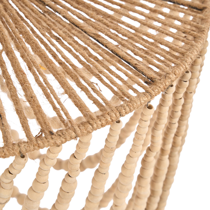 THE WOODEN BEAD CHANDELIER - Natural L