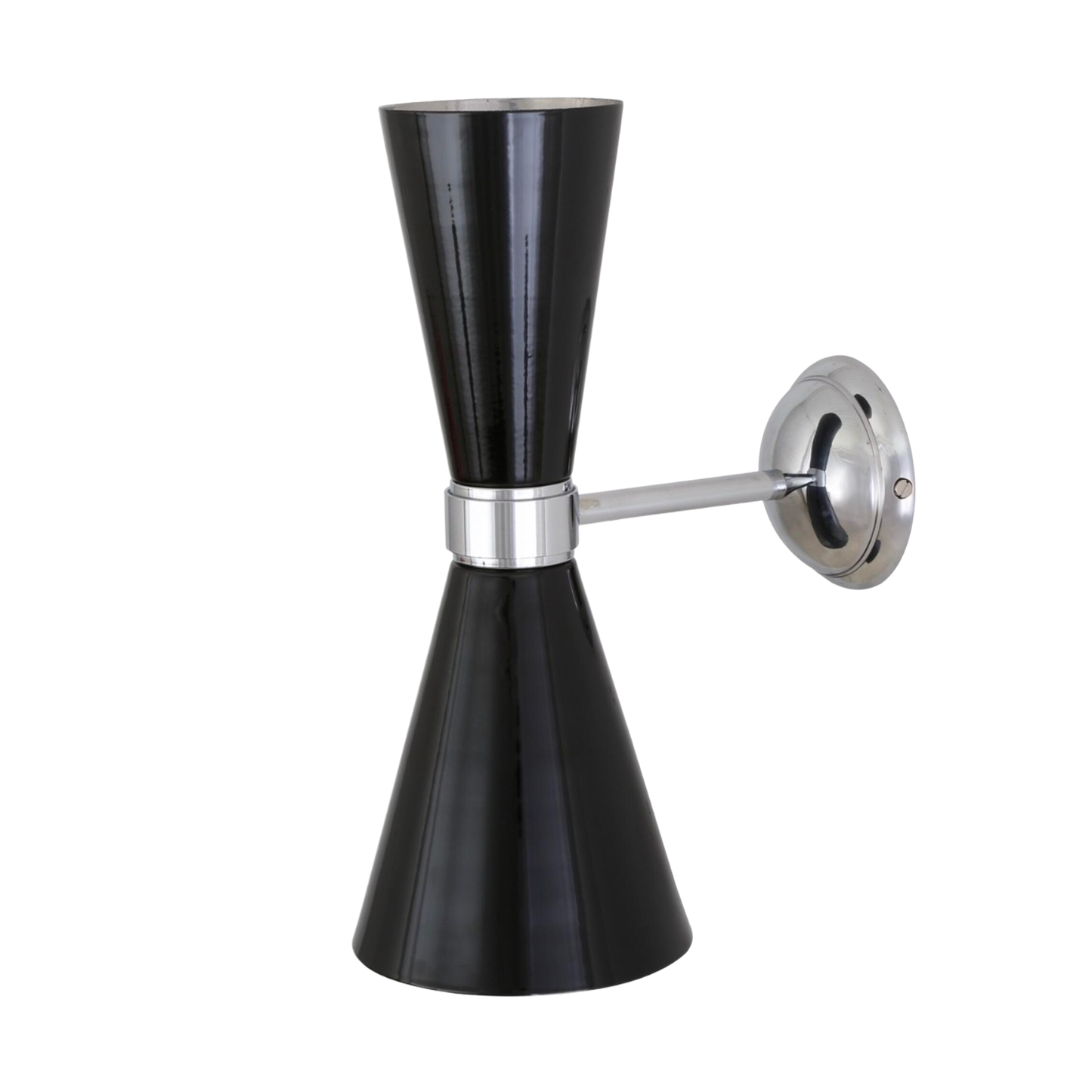 CAIRO - Mid-Century Double Cone Chrome Wall Light