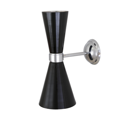 CAIRO - Mid-Century Double Cone Chrome Wall Light
