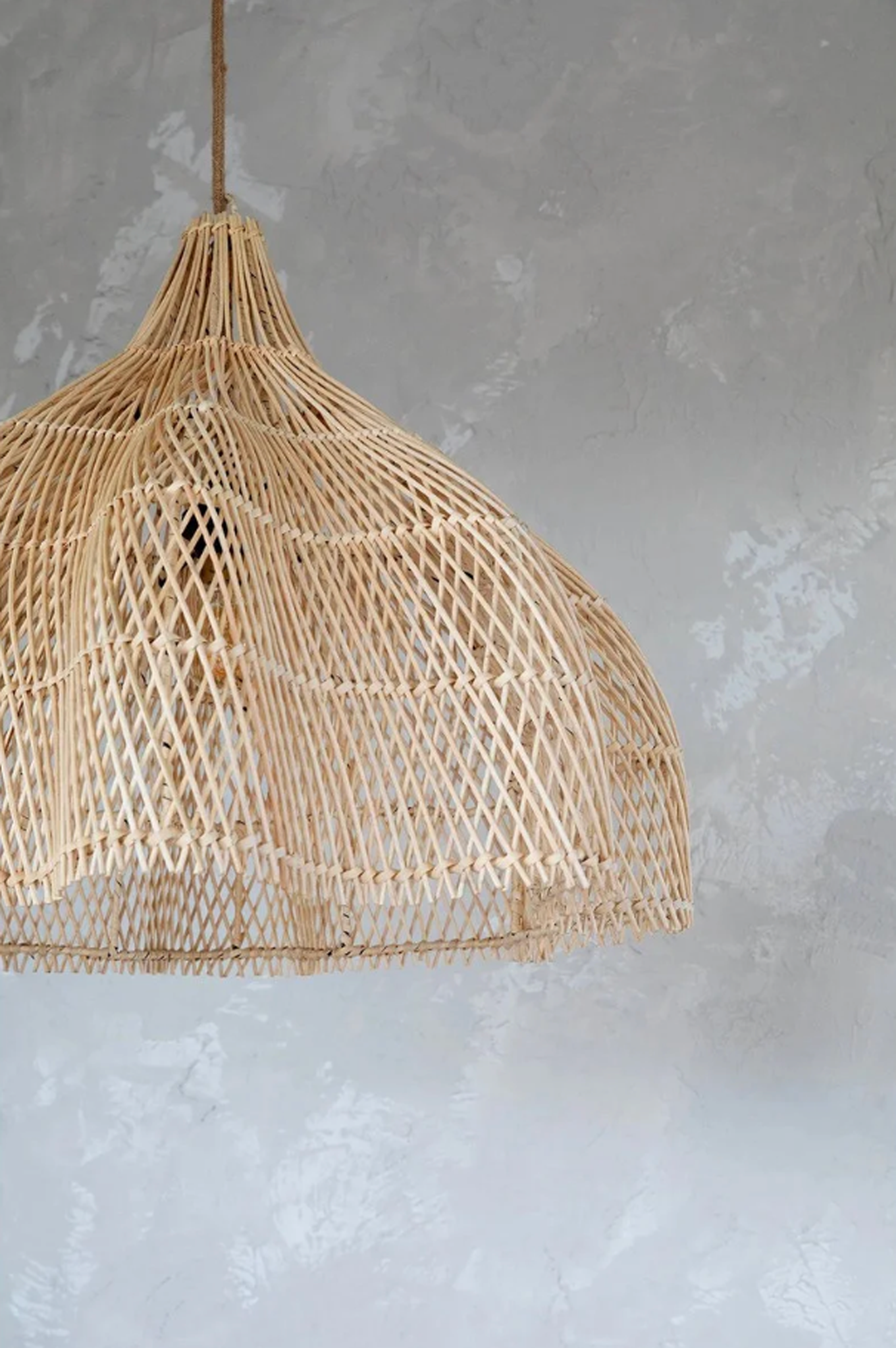 THE WHIPPED PENDANT - Natural M (Diam 60cm)