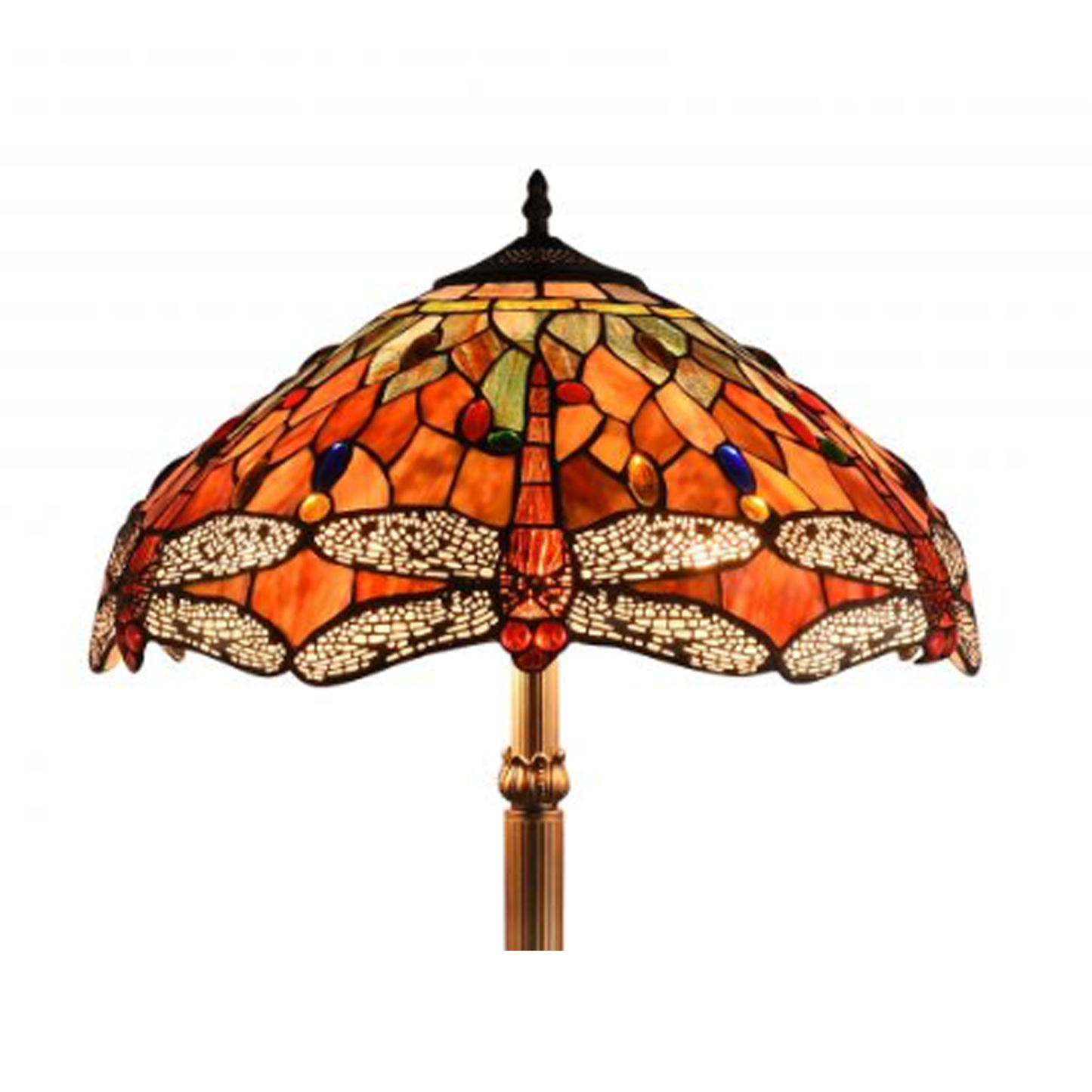 TROLLSLÄNDA ÄDELSTEN Tiffany Golvlampa. H160cm