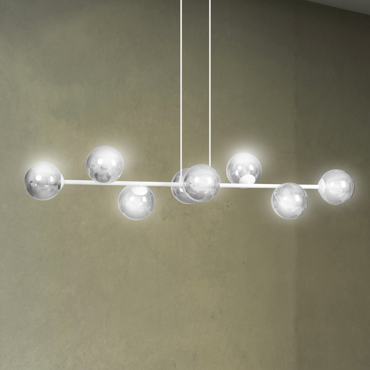TAKLAMPA ROSSI 8 - Vit 130cm (Special Beställningsvara)