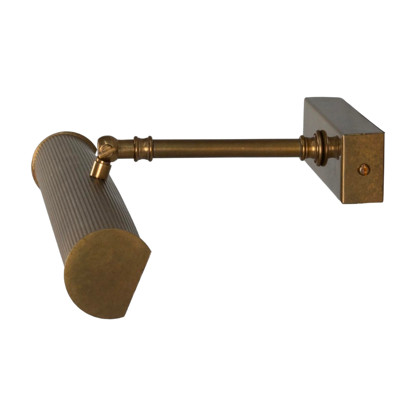 CAMBRIDGE -  Adjustable Reeded Brass Picture Light 35.5cm
