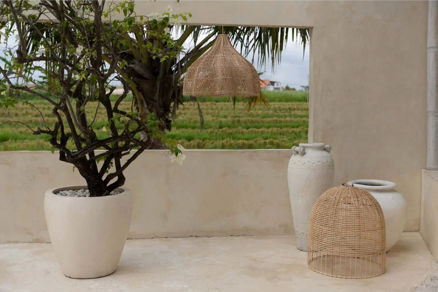 THE WHIPPED PENDANT - Natural M (Diam 60cm)