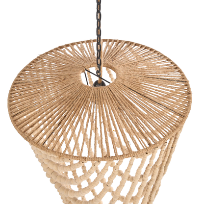 THE WOODEN BEAD CHANDELIER - Natural L
