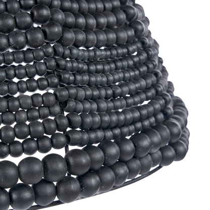 THE WOODEN BEAD DOME PENDANT - Black