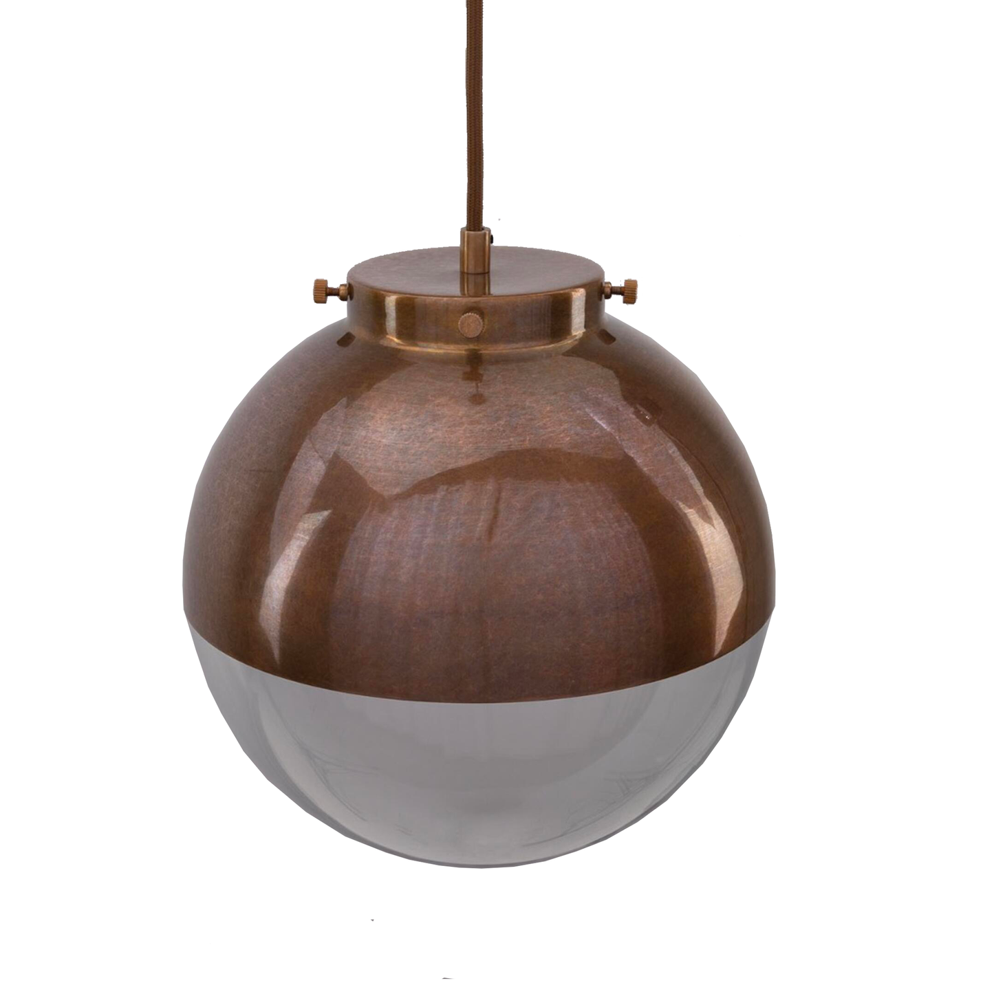 FLORENCE - Brass and Glass Globe Pendant Light