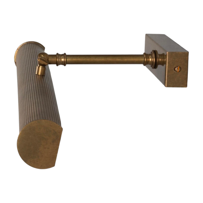 CAMBRIDGE - Adjustable Reeded Brass Picture Light 50.5cm