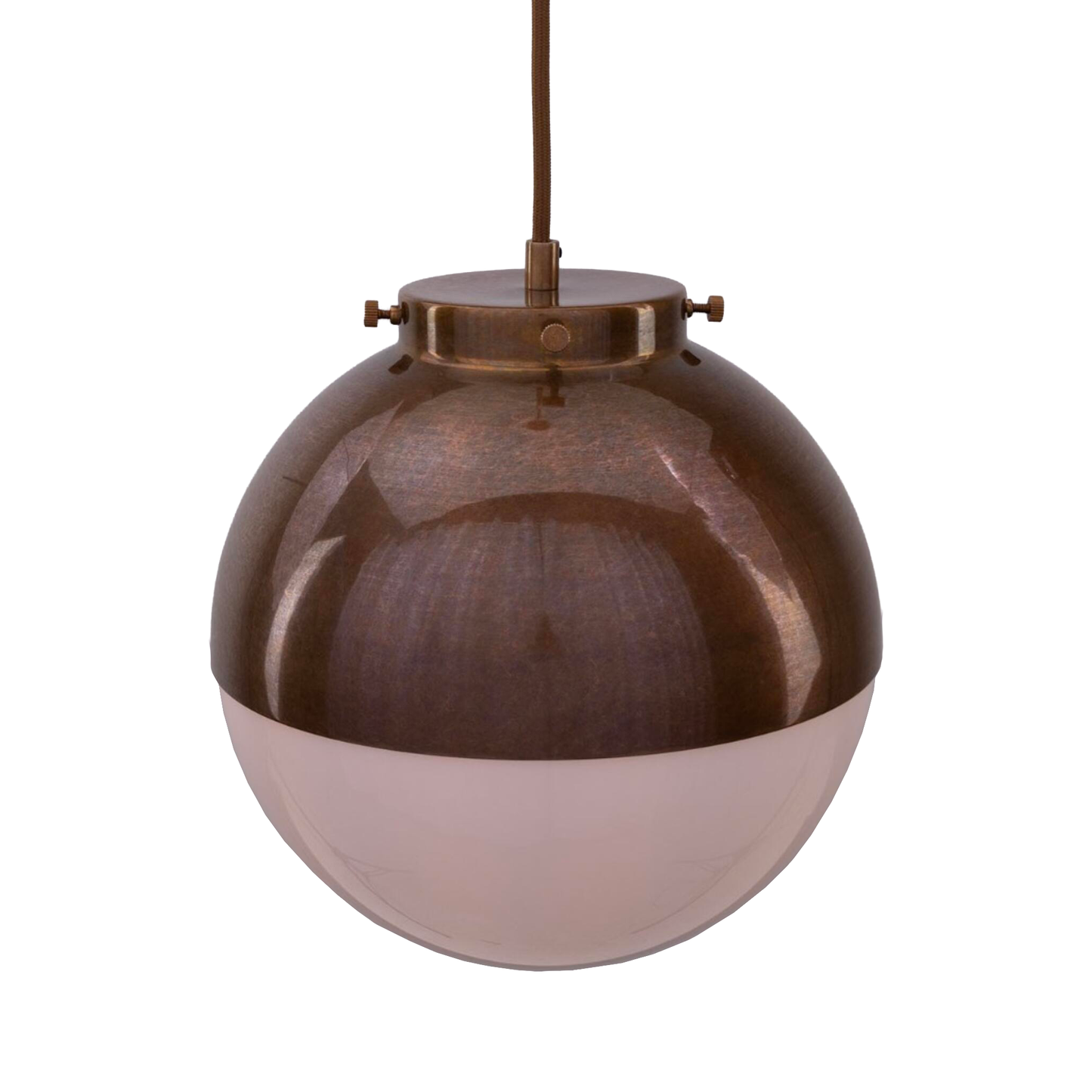 FLORENCE - Brass and Glass Globe Pendant Light