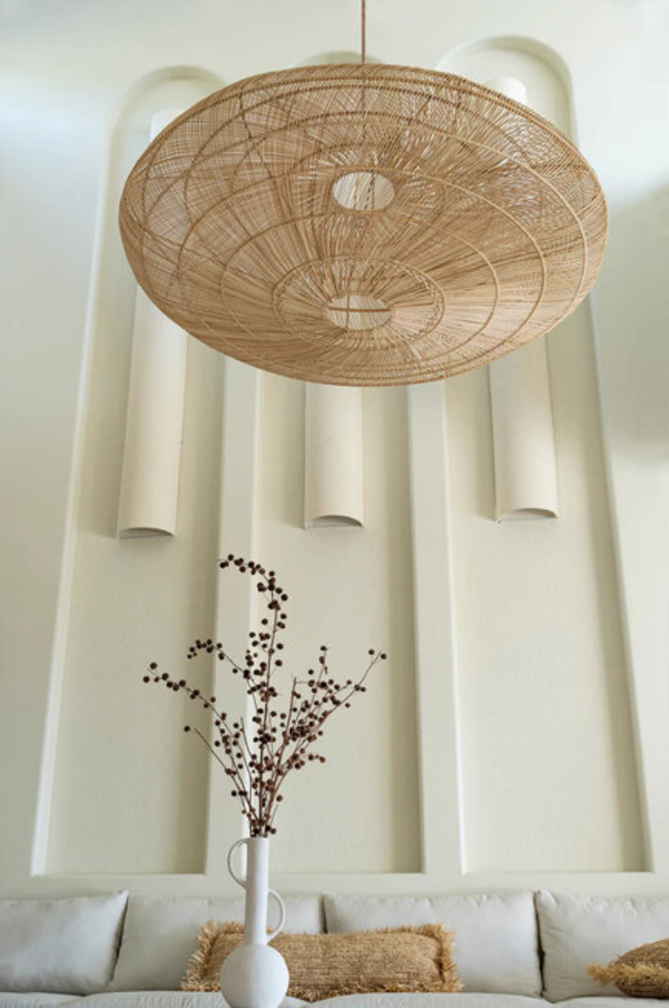 THE MACARON PENDANT - Natural XL (Diam 150cm)