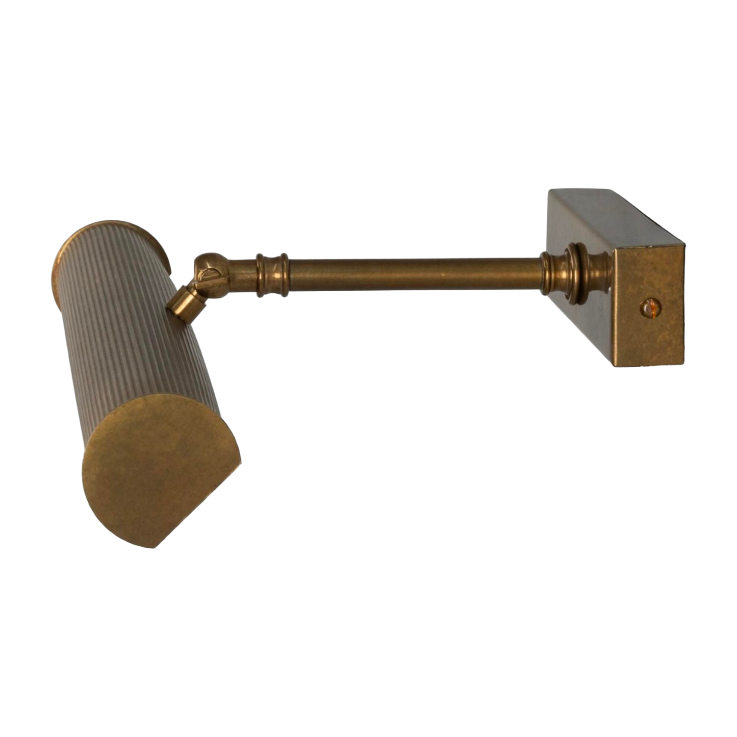 CAMBRIDGE -  Adjustable Reeded Brass Picture Light 35.5cm