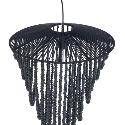 THE WOODEN BEAD CHANDELIER - Black L
