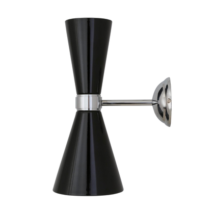 CAIRO - Mid-Century Double Cone Chrome Wall Light