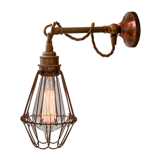 EDOM -  Industrial Cage Wall Light on Hook