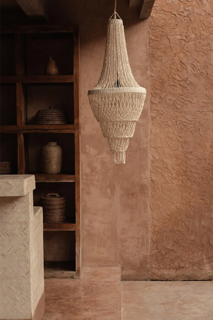 THE OCEAN TOWER SHELL CHANDELIER - Natural L