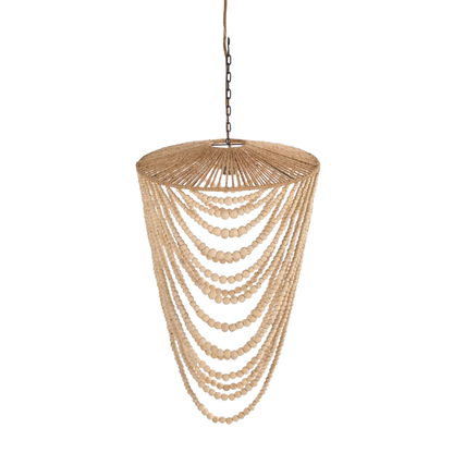 THE WOODEN BEAD CHANDELIER - Natural L