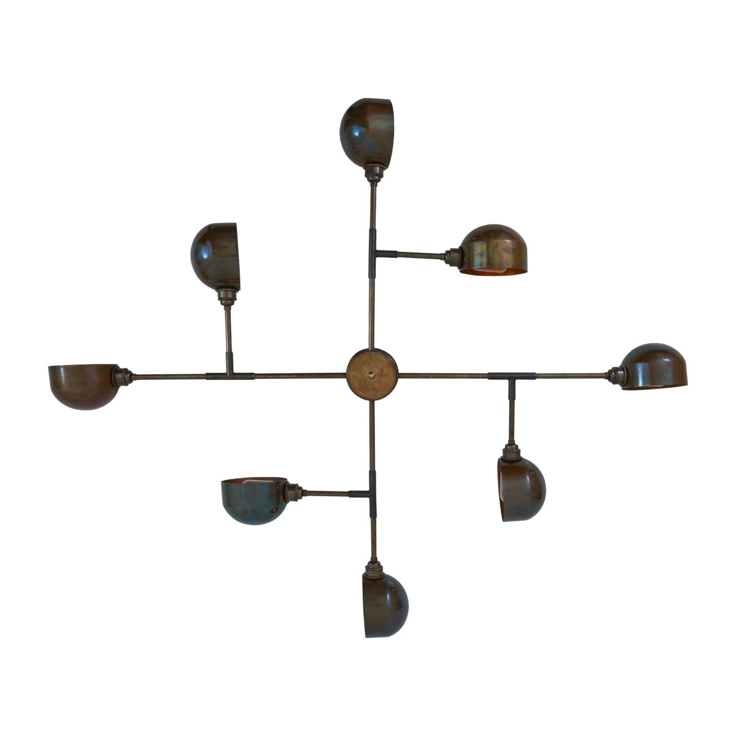 SANTA ANITA - Industrial Flush Chandelier, Eight-Arm