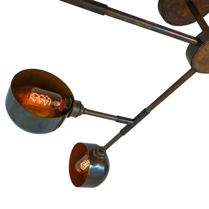 SANTA ANITA - Industrial Flush Chandelier, Eight-Arm
