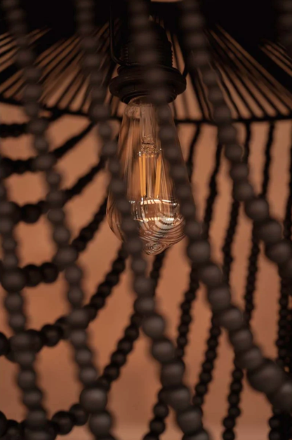 THE WOODEN BEAD CHANDELIER - Black L