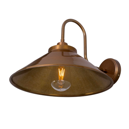 NERISSA -  Brass Swan Neck Wall Light 37.5cm IP65