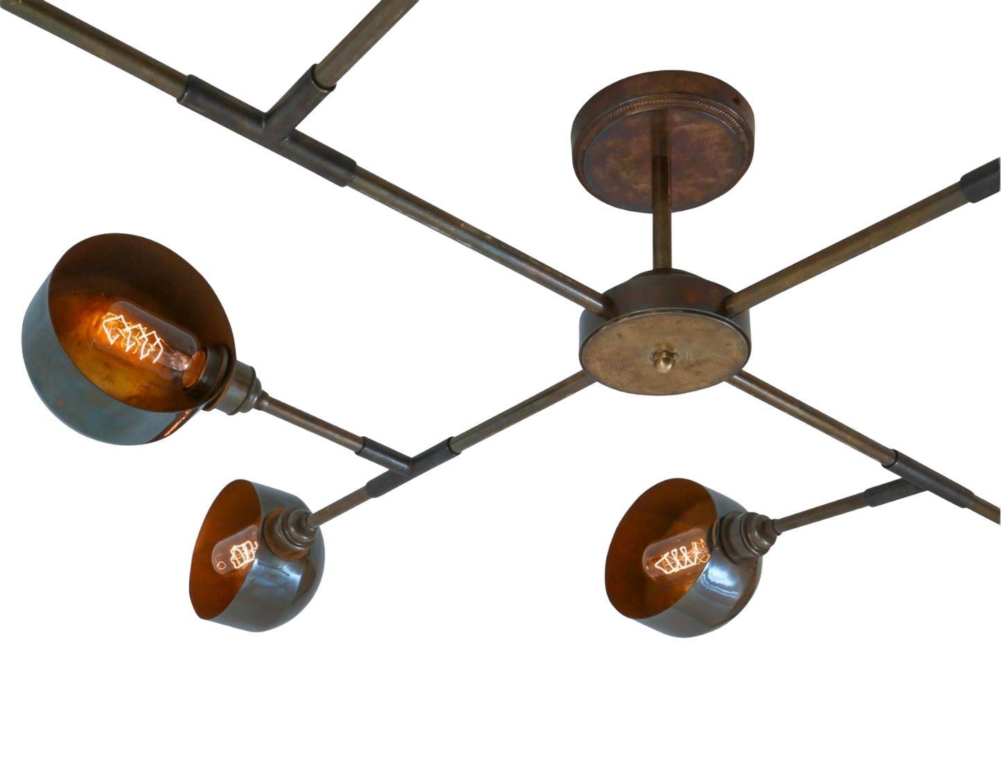 SANTA ANITA - Industrial Flush Chandelier, Eight-Arm
