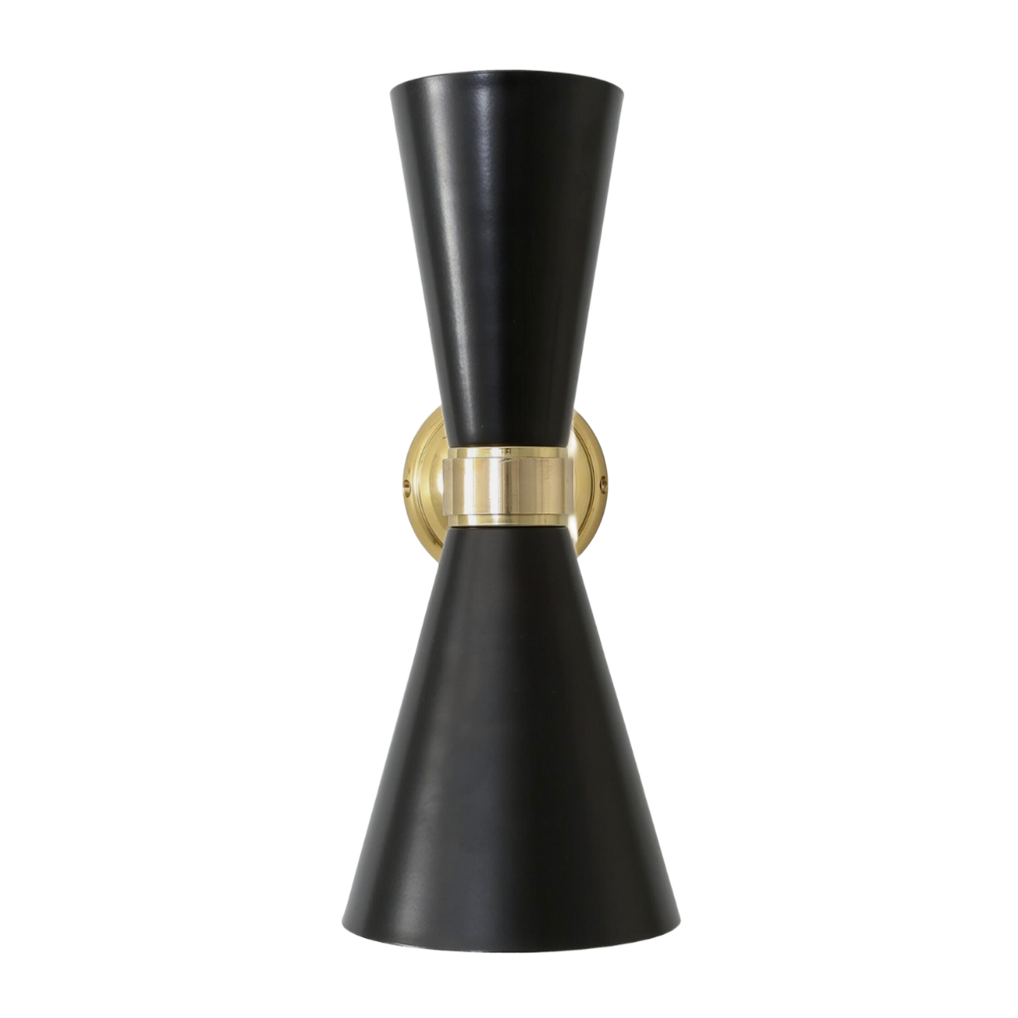 CAIRO - Mid Century Double Cone Brass Wall Light