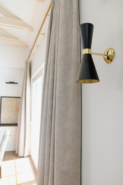 CAIRO - Mid Century Double Cone Brass Wall Light