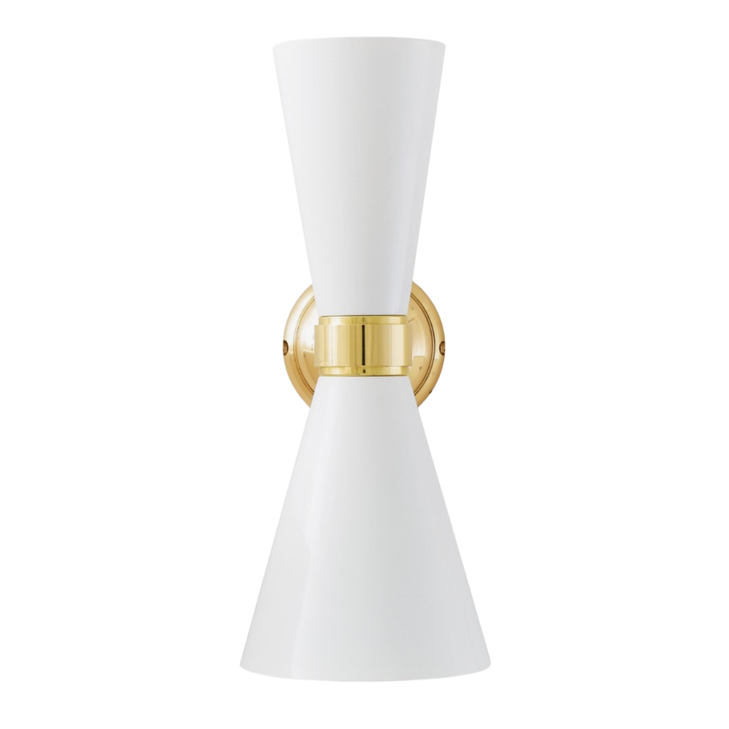 CAIRO - Mid Century Double Cone Brass Wall Light
