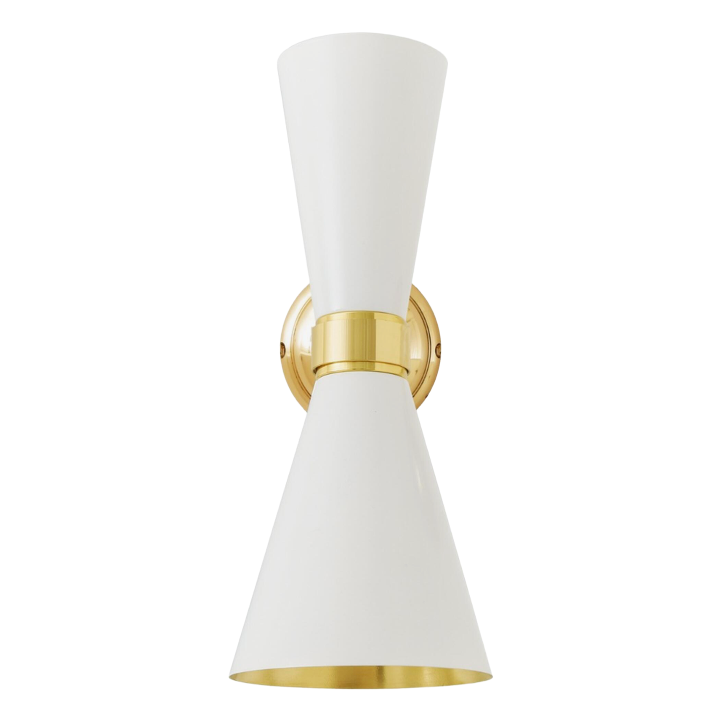 CAIRO - Mid Century Double Cone Brass Wall Light