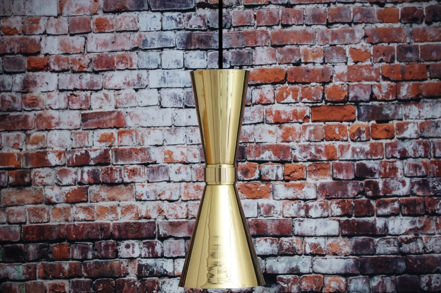 AMIAS - Mid Century Brass Pendant Light